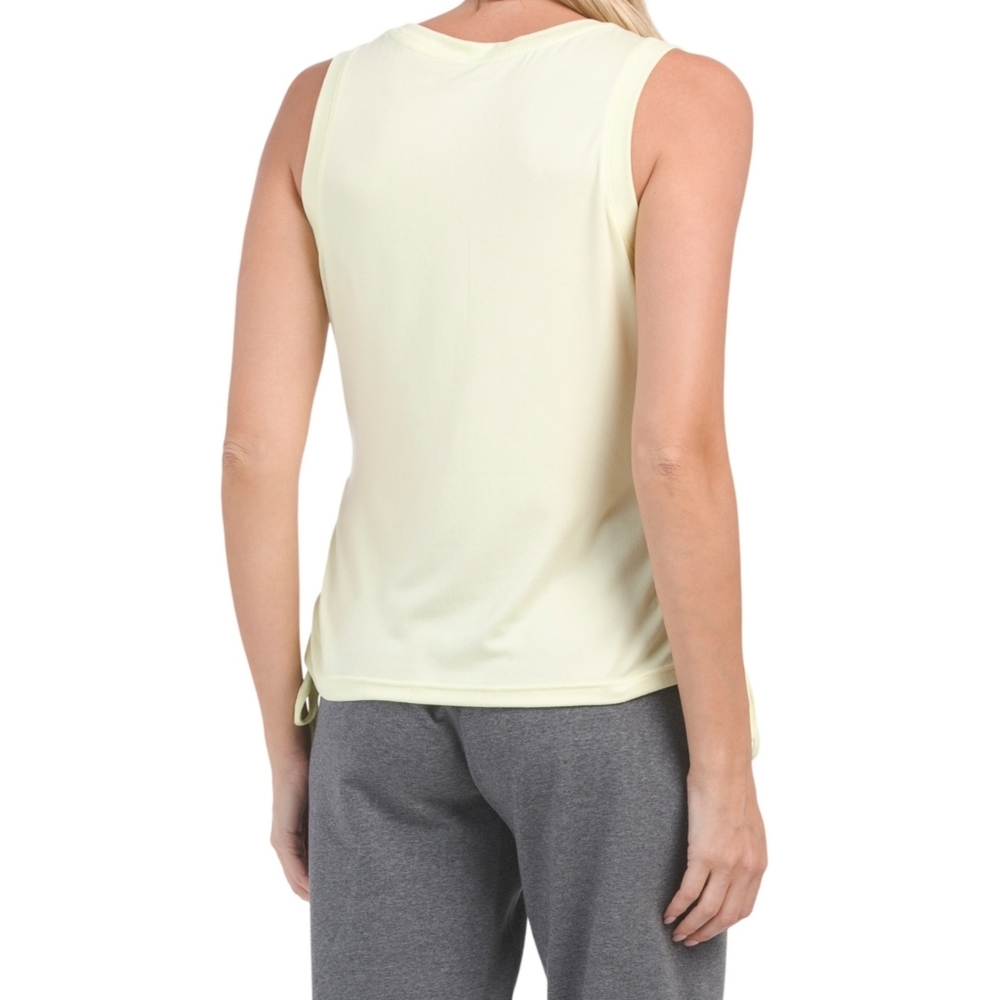RAE DUNN Felicity Pretty Tough Ruched Side Tie Tank Size L - Picture 2 of 4